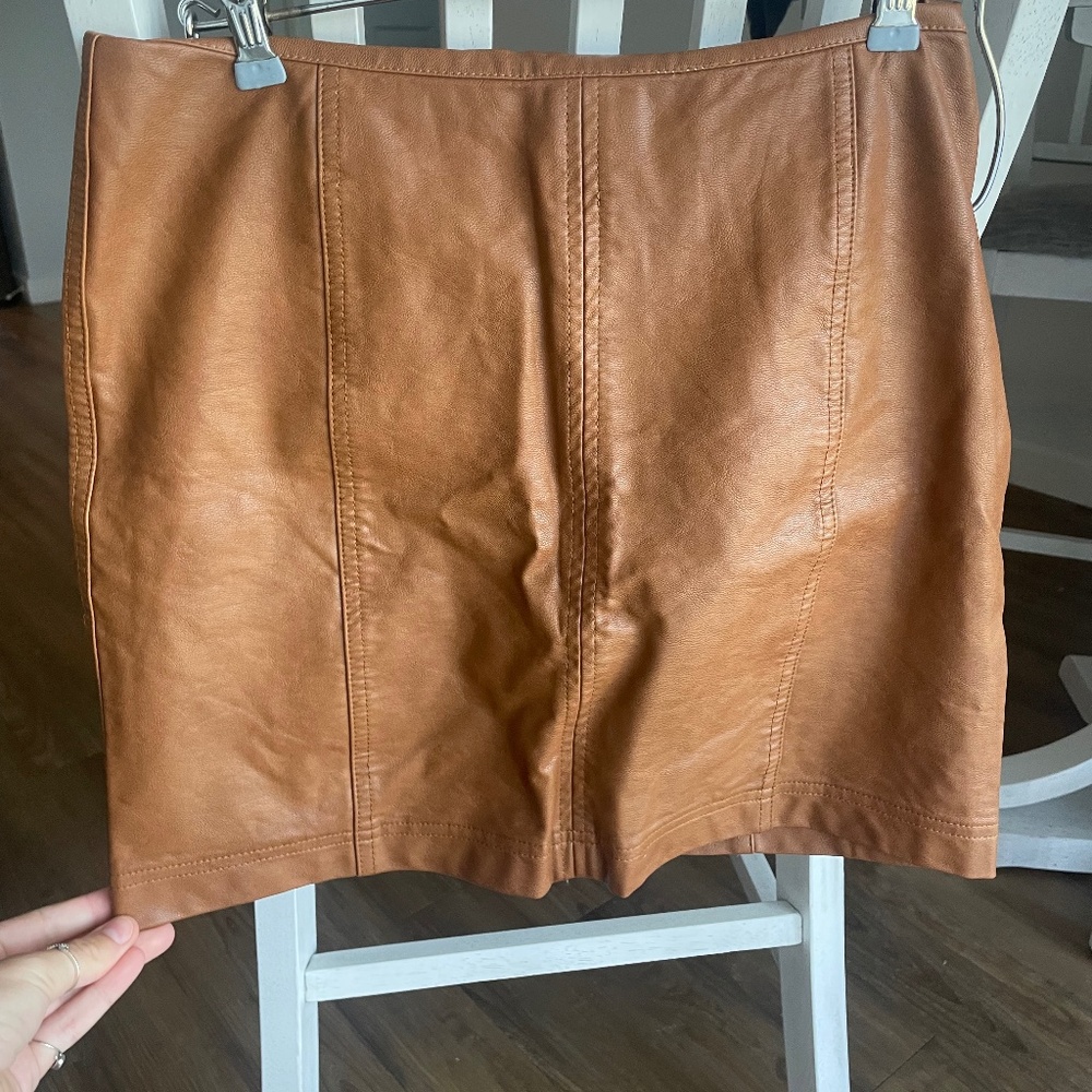 Leather Skirt She + Sky
